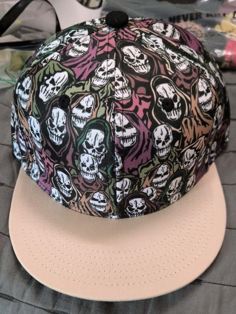 Watson Skull Print Snapback Hat Brand New W Tags